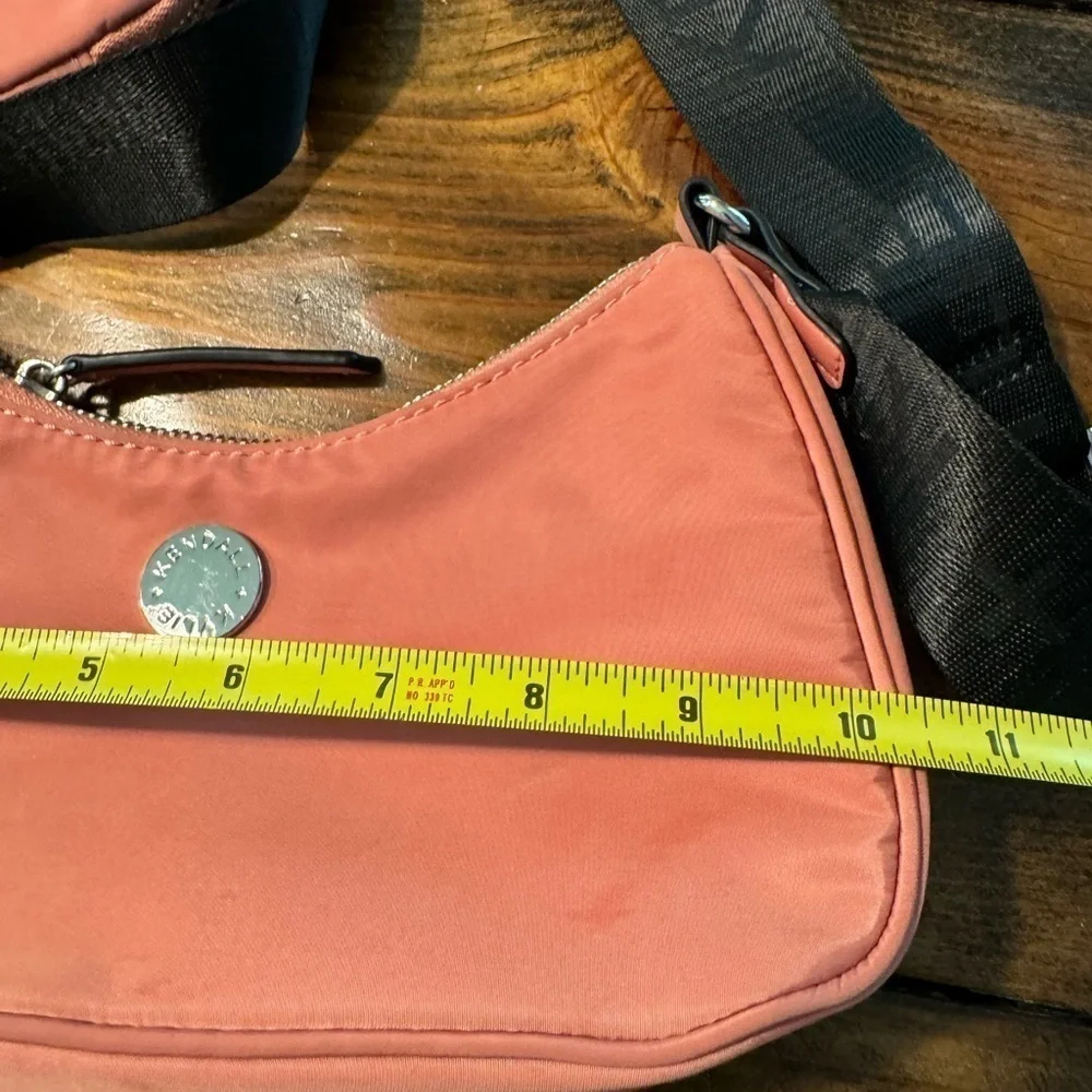 Kendall + Kylie coral pink crossbody bag and change purse nylon